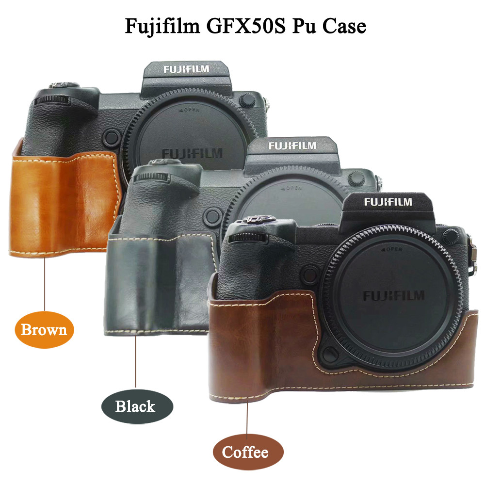 Bao Da PU Máy Ảnh Nửa Thân Dành Cho FujiFilm GFX50S GFX 50S GFX50R GFX-50R