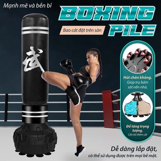 [MALL] BG Trụ đấm bốc Boxing Pile BG Red/Black mẫu hót 2025, chất liệu PU cao cấp