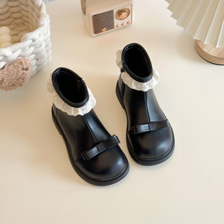 Ren Bé Gái Da Nhiệt Ngắn Martin Boots Size 23-35 Thu Đông Phù Hợp Với Giày Trẻ Em Thời Trang Chống Trơn Trượt