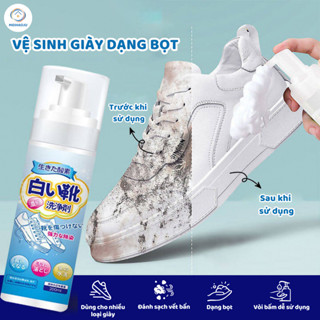 Bình xịt làm sạch giày dạng bọt mới phát triển, giặt khô giày, làm sạch bụi bẩn hiệu quả 200ml