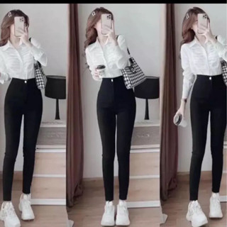 Quần Legging nữ dài cạp cao có túi 1 cúc khóa kéo công sở co giãn gen bụng vải dày Umi ôm dáng