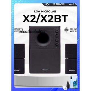  Loa Vi Tính Bluetooth Bass Cực Mạnh MICROLAB X2 X2BT Công Suất 46W Làm Việc Chơi Game Nghe Nhạc - Hàng Chính Hãng 