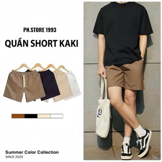 Combo2 quần short kaki PN.Store1993 fom chên gối trẻ chung vải kaki k giãn Menswear Nam