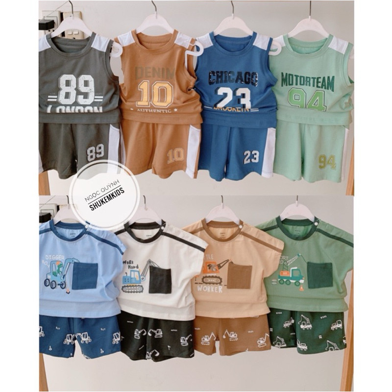 Dokma Bộ cộc sát nách dokma thể thao mềm cho bé trai