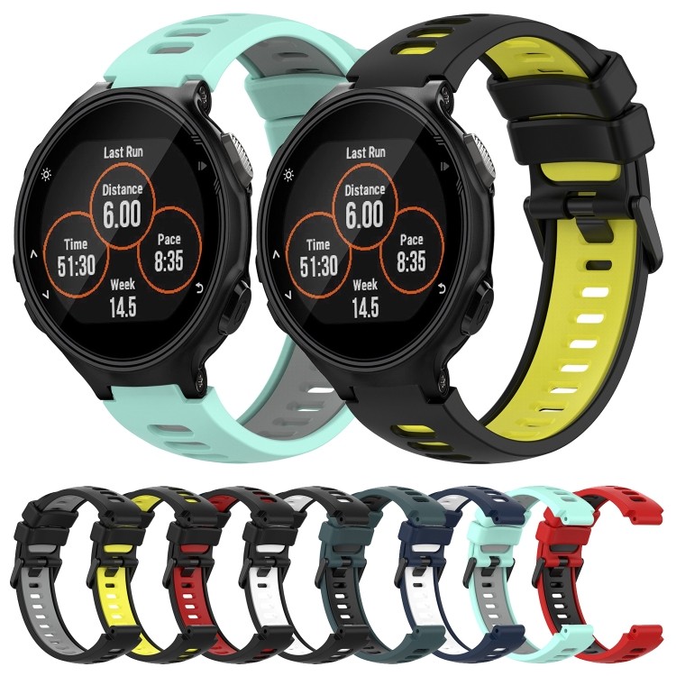 Giao hàng trong ngày cho Garmin Forerunner 735 / 735XT Dây đeo đồng hồ silicon hai màu