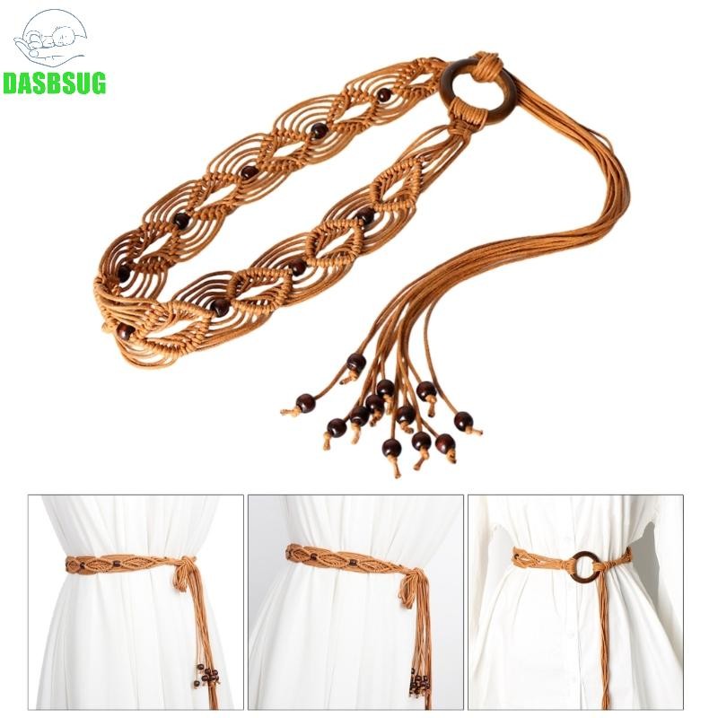 Dasbsug Nữ Phong Cách Bohemian Thắt Lưng Thắt Lưng Thắt Lưng Cho Mùa Hè Đầm Đi Biển Thắt Lưng Thắt L