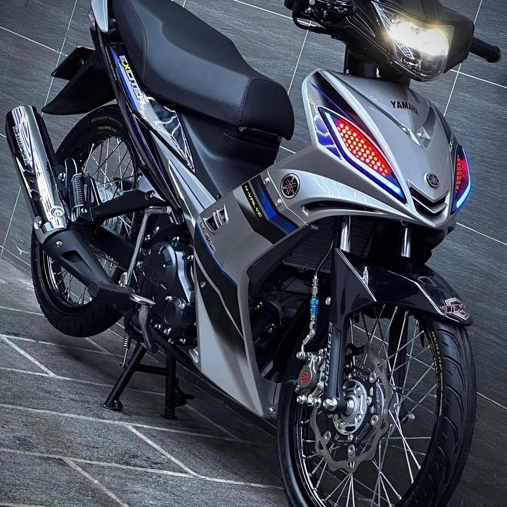 Tem rời exciter 2010 bạc xanh đen chế bắt mắt , tem 3 lố bền màu