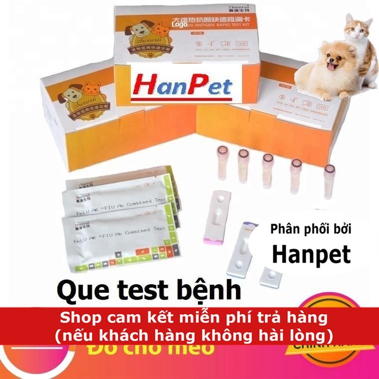 (1 hộp 10 bộ) Que test bệnh cho chó mèo (CPV CDV FPV)) dụng cụ phòng khám chó mèo / que thử bệnh