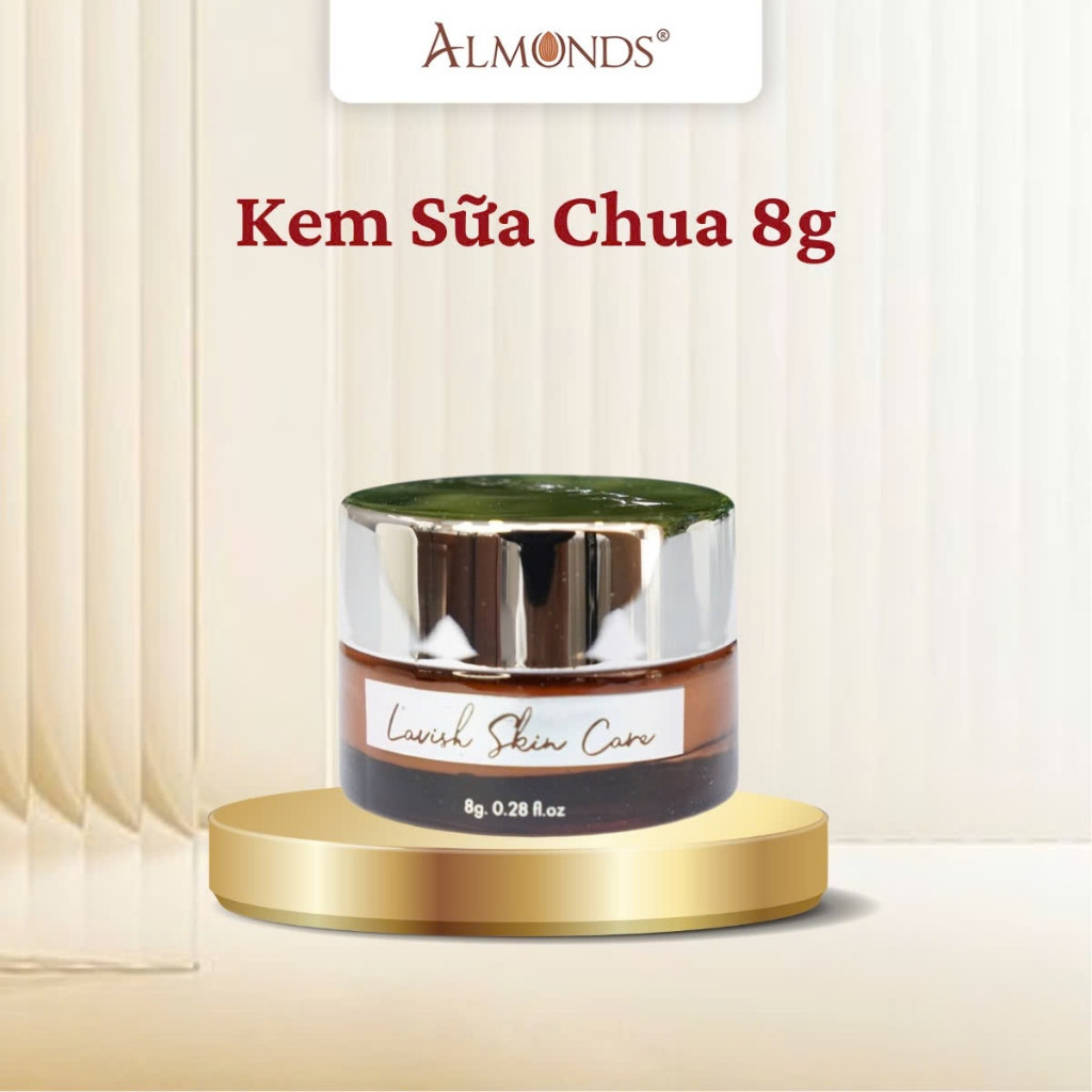 (Hộp mini 8gr) Kem Sữa Chua Dưỡng Trắng Da Chống Lão Hoá Almonds chính hãng