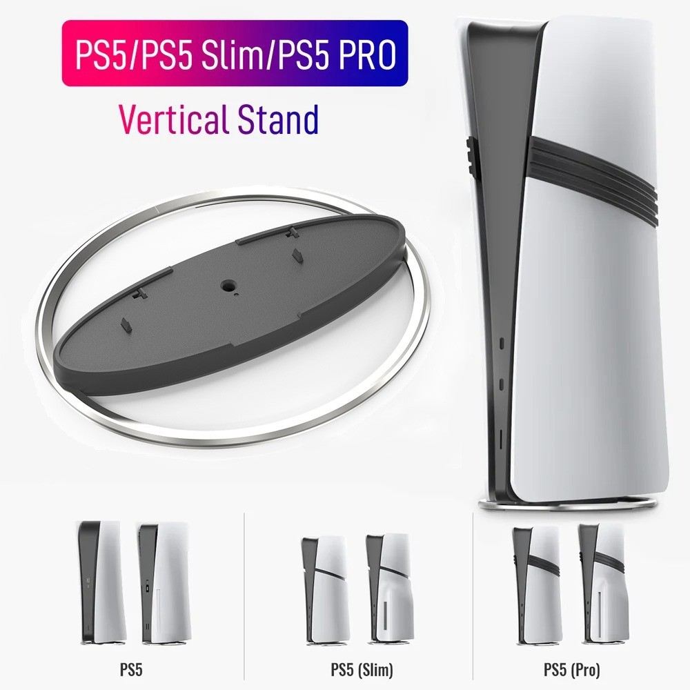 Chân đế dọc cho bảng điều khiển PS5 PRO / PS5 Slim / PS5, Đế kim loại 1: 1 chính hãng cho phụ kiện p