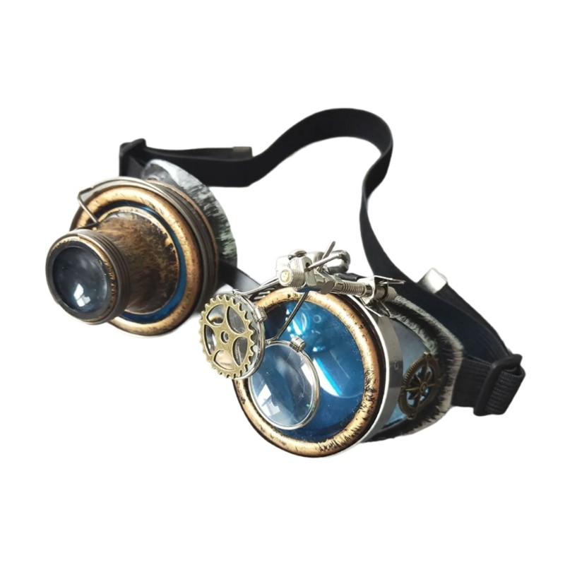 QUU Goth Steampunk Kính Vintage Steampunk Kính Kính Kính Kính Goth Cosplay