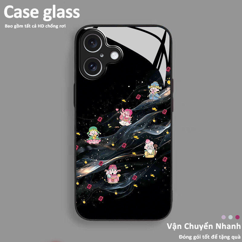 Ốp kính chống rơi Fortune Line phù hợp cho 16 Pro Max, 15 Pro Max, 14 Pro Max, 12 Pro Max, 11 Pro Ma
