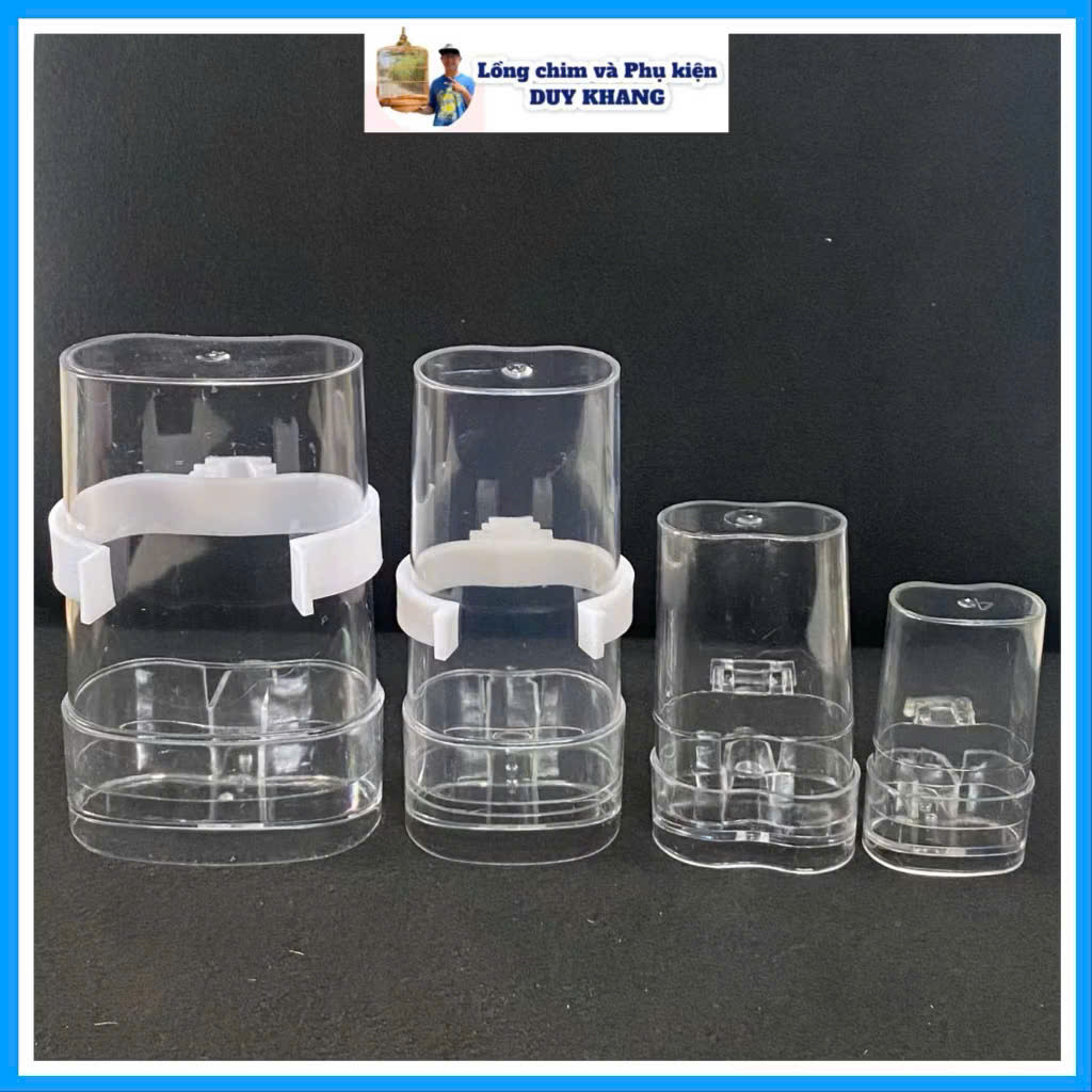 Cóng nước nhựa meka đựng nước uống cho chim 4 size lớn nhỏ - phụ kiện lồng chim CHÍNH NGHĨA