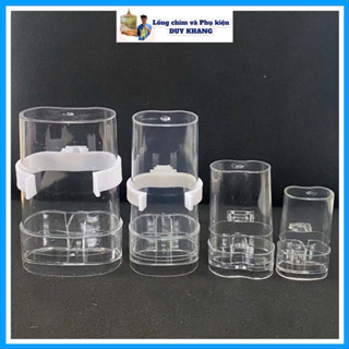 Cóng nước nhựa meka đựng nước uống cho chim 4 size lớn nhỏ - phụ kiện lồng chim CHÍNH NGHĨA
