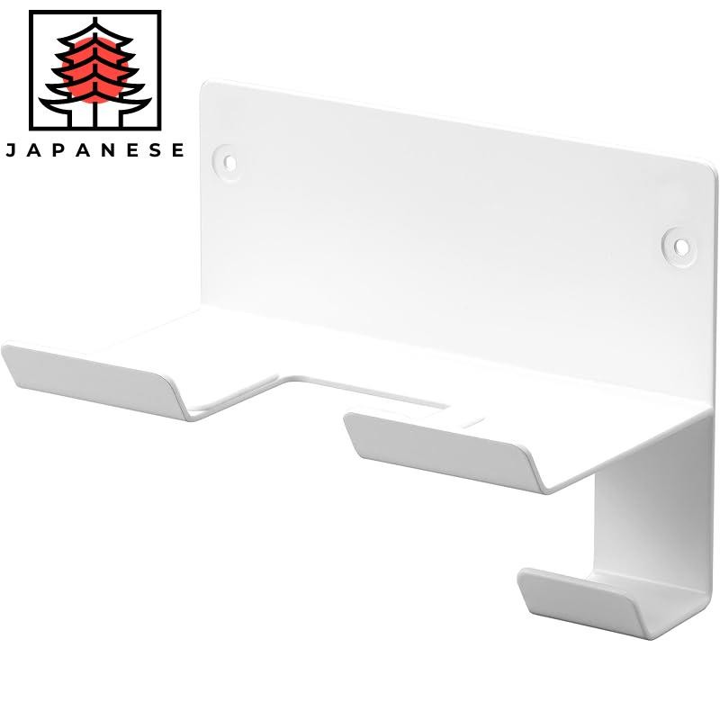 [Direct from JP]Wall Dryer Holder with Gypsum Board Pin Set and Wood Screws - White/Black