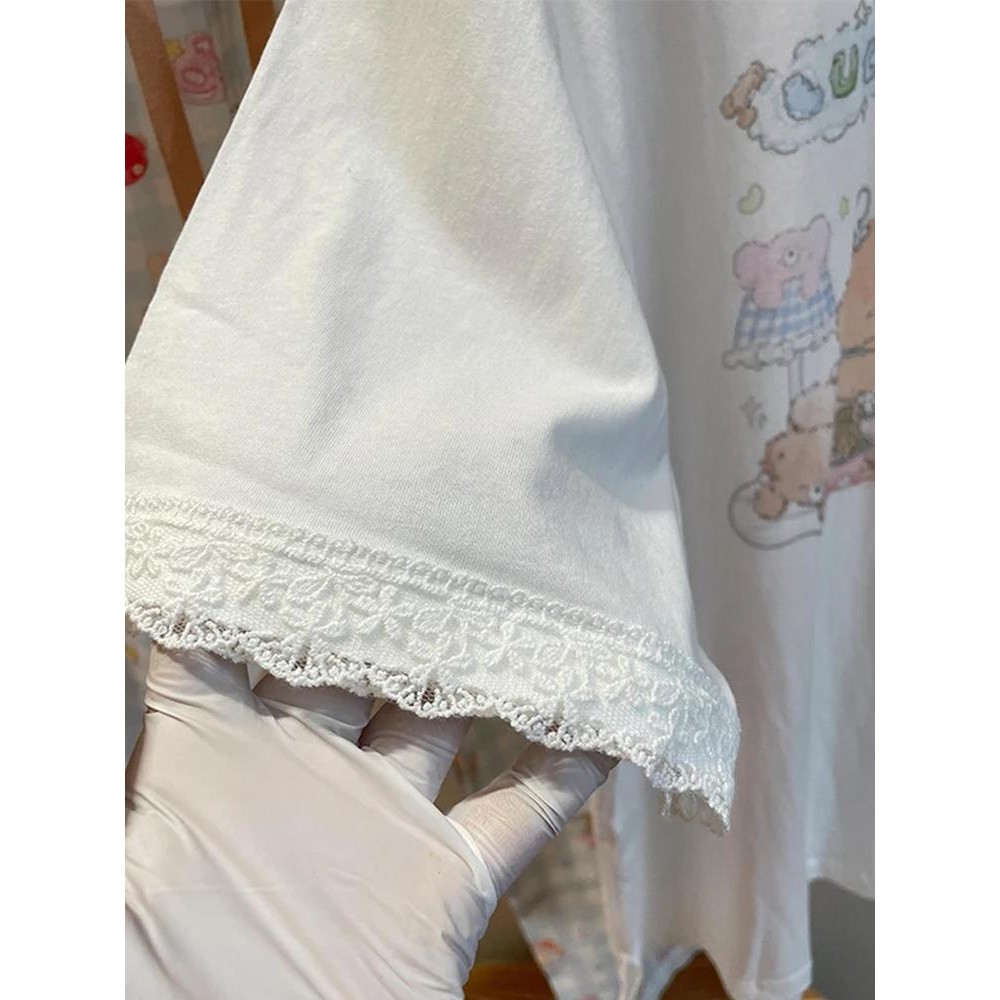 4.23 Cô Gái Dễ Thương Cổ Tròn Rời Thoải Mái Bộ Đồ Ngủ Nữ Xuân Thu Hoạt Hình | BigBuy360 - bigbuy360.vn