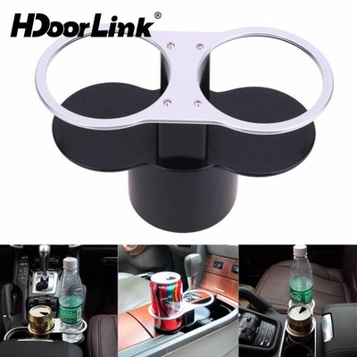 HdoorLink Đôi Lỗ Ô Tô Cốc Giá Đỡ Ô Tô Đa Năng Đồ Uống Có Giá Đỡ Chai Coke ABS Giá Đỡ Ô Tô Giá Đỡ