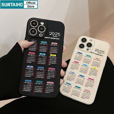 Suntaiho Ốp Điện Thoại tpu silicon Mềm Chống Sốc Họa Tiết Lịch Năm Mới 2025 Cho iphone 15 14 12 13 11 pro max ip 7 8 plus x xs xr xs max