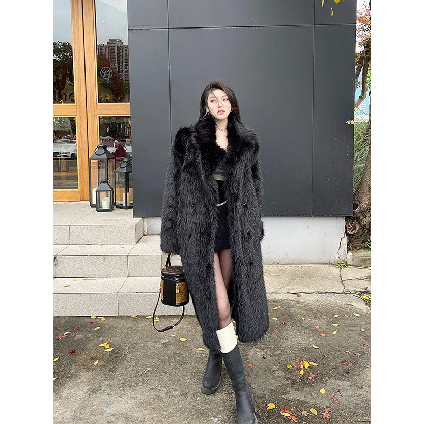 2024 Phong Cách Mới Cao Cấp Cảm Giác Giả Len Tối Series Giữa Chiều Dài Dày Thân Thiện Với Môi Trường