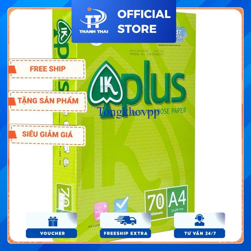 Giấy IK Plus A4 định lượng 70gsm