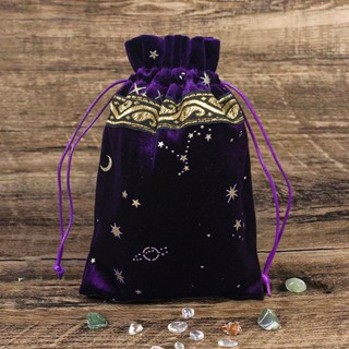 Hộp đựng thẻ Tarot Nhung Tarot Oracle Thẻ Túi lưu trữ Rune Xúc xắc Pha lê Túi đựng đồ trang sức Dây rút Nhung Túi đựng đồ trang sức cho bài Tarot Miếng trò chơi Xúc xắc teaimvn