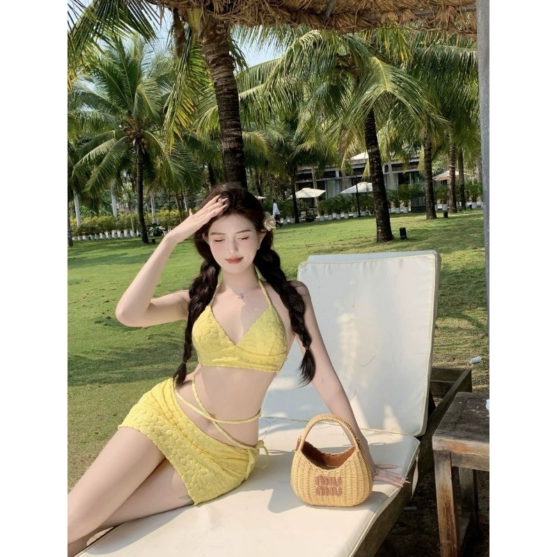 Bộ Đồ Bơi Bikini 3 Mảnh Thời Trang Phong Cách Hàn Quốc Quyến Rũ Cho Nữ | BigBuy360 - bigbuy360.vn
