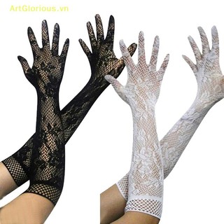 Artglorious Mới Thời Trang Nghi Thức Găng Tay Dài Fishnet Găng Tay Lưới Mịn Thời Trang Phong Cách Hơn VN