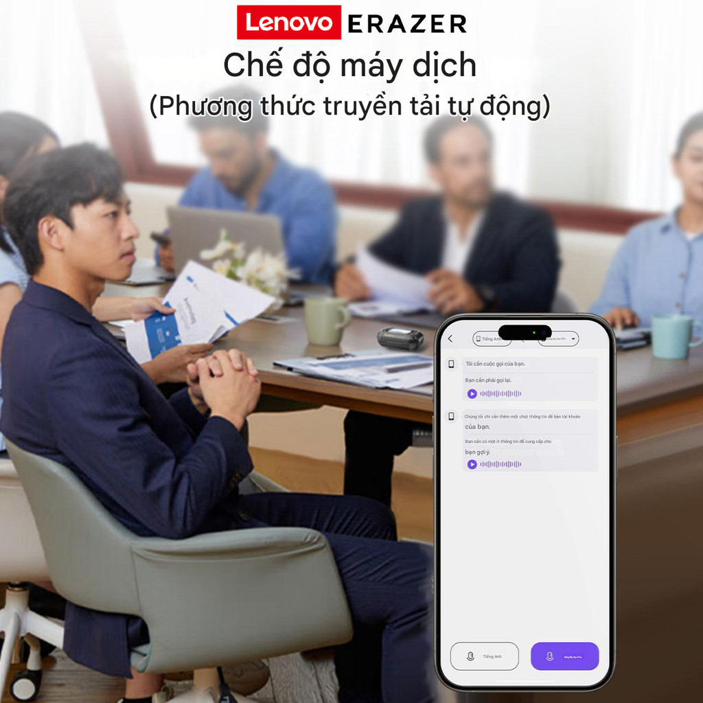 Lenovo ERAZER XP6/XP3/XT92PRO/XT66PRO Tai nghe Bluetooth 5.4 không dây, màn hình cảm ứng LED, mic, chống nước IPX5, AI phiên dịch | BigBuy360 - bigbuy360.vn