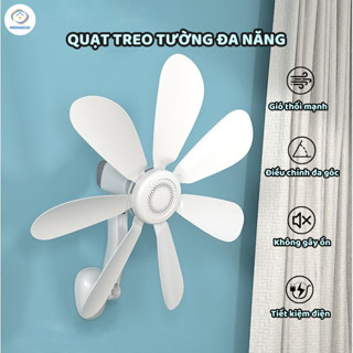 Quạt treo tường phù hợp với nhà bếp và phòng tắm, dễ lắp đặt mà không cần khoan.