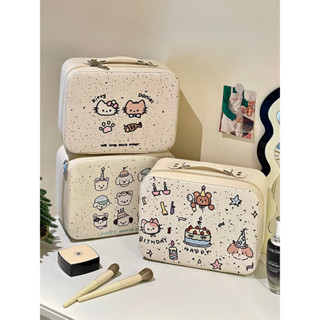 Cốp Đựng Mỹ Phẩm, Đồ Trang Điểm có gương, Túi Đựng Đồ Makeup Du Lịch Xách Tay