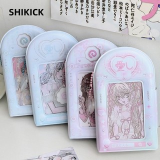 Album Thẻ SHIKICK, Chất kết dính Photocard PVC Sweet Love, với 16 trang bên trong 3 Inch Mini Idol Card Collect Book