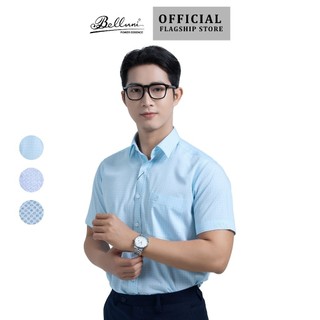  Áo Sơ mi nam ngắn tay cao cấp BELLUNI vải sợi lá - ABN.LP.BE.306 