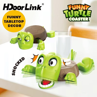 Hdoorlink Rùa Cốc Hình Dạng Ngộ nghĩnh Và Dễ Thương Nhựa Xanh Rùa Cách Nhiệt Thảm 3D In Hình Trang Trí Trang Trí Nhà