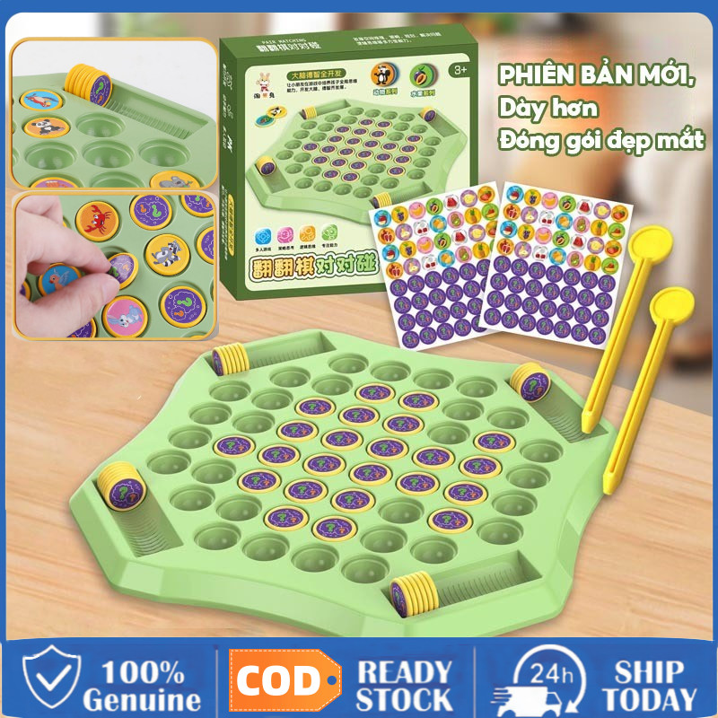 [COD/12H]  Đồ Chơi Trí Tuệ Lật Hình Ghi Nhớ Cho Bé, Bộ Cờ Tương Tác 2 Người Nhiều Hình Ngộ Nghĩnh