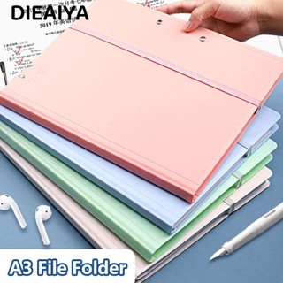 DIEAIYA Thư mục tập tin A3, Thiết kế dây đeo Kẹp lưu trữ giấy thi đa năng, Chất lượng cao Phân loại tài liệu Tổ chức văn phòng trường học