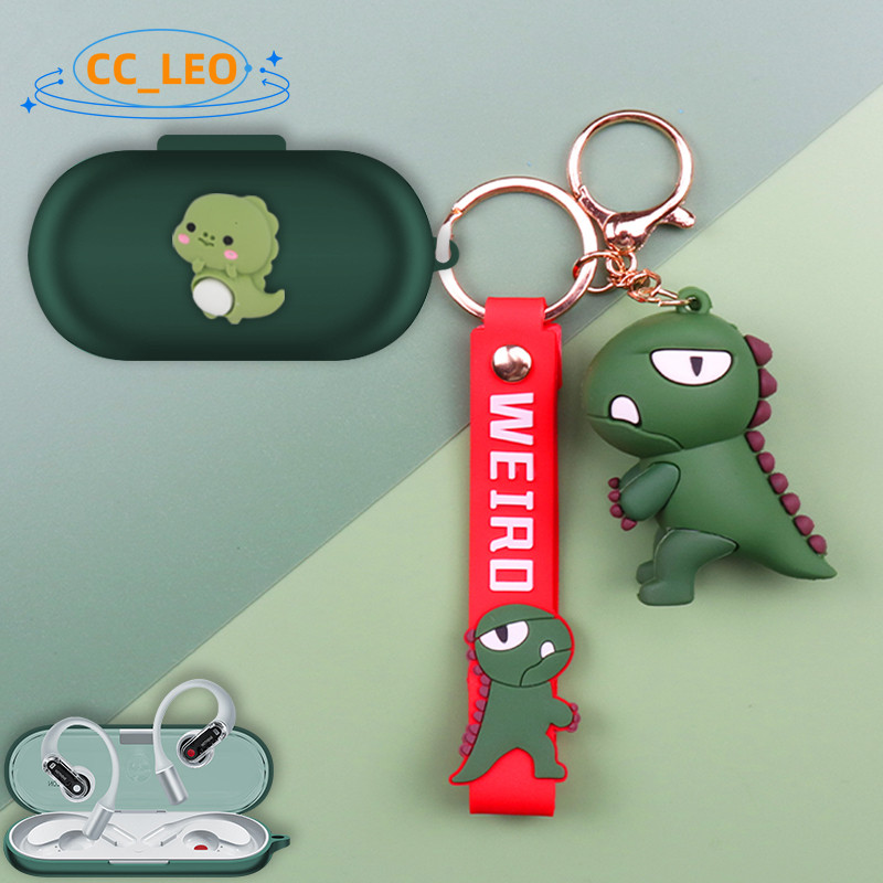 for Nothing Ear Open Case Cartoon Astronaut Keychain Silicone Soft Case Cute Dinosaur Nothing Ear Op