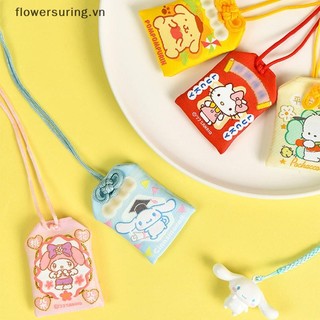 {Flo} Mặt dây chuyền Kawaii Sanrio Omamori Pompompurin Cinnamoroll Hello Kitty Kuromi Phim hoạt hình Mặt dây chuyền may mắn Quà tặng cô gái sáng tạo {floweruring.vn}