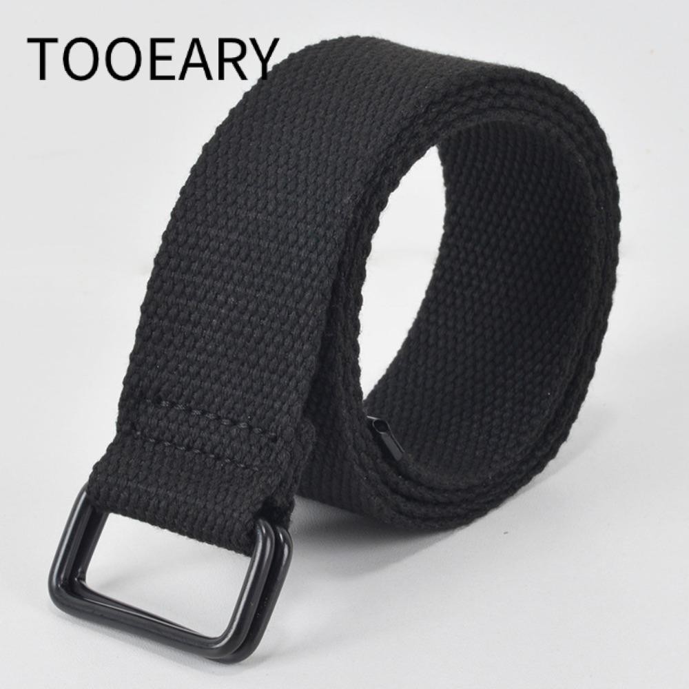 TOOEARY Thắt lưng quần dụng cụ, Khóa vòng đôi miễn phí Punch Canvas Belt, Vải thun Vải Cotton Vải kh