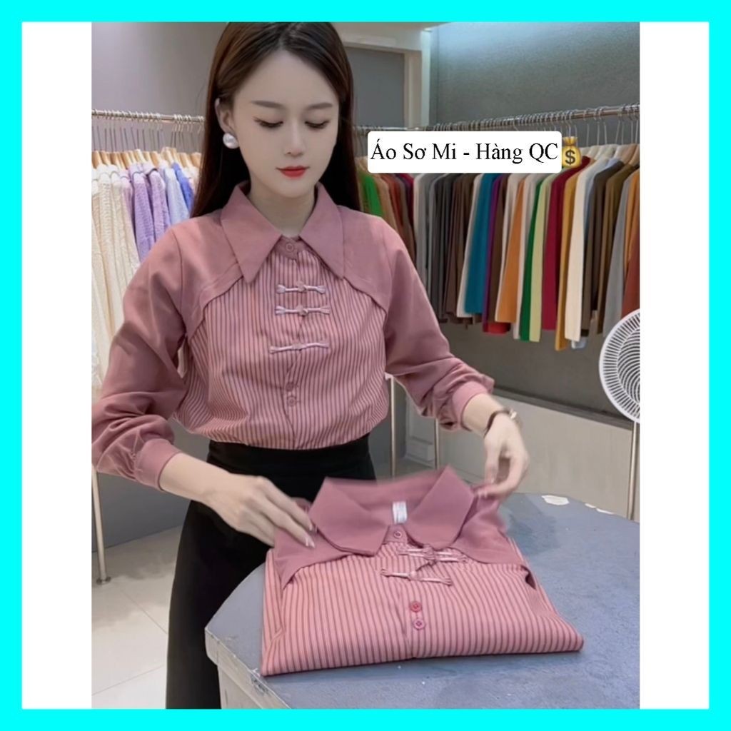 Áo Sơ Mi Nữ, Áo Sơ Mi, Sơ Mi, Sơ Mi Nữ, Áo Sơ Mi Nữ Tay Dài, Hàng QC - SM2110