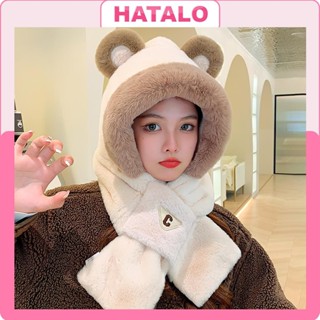 Mũ lông nữ trùm đầu tai gấu mùa đông Nón len beanie nhiều màu sắc thời trang dễ thương