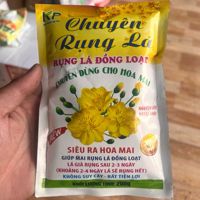 Phân bón chuyên rụng lá mai vàng rụng lá đồng loạt không suy cây siêu ra hoa mai vàng Rụng Lá KP 200
