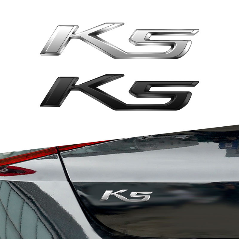 đ 3d Kim Loại K5 Logo Xe Phía Sau Thân Cây Biển Tên Biểu Tượng Miếng Dán Cho KIA K5 K3 KX3 KX5 RIO N