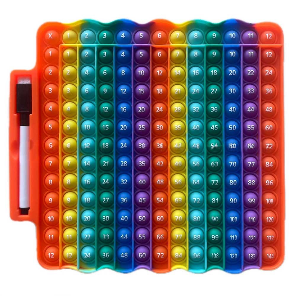 Pop Fidget Multiplication Chart Math Game Flash Cards Table Math Games Toy Fidget Learning Game Toy