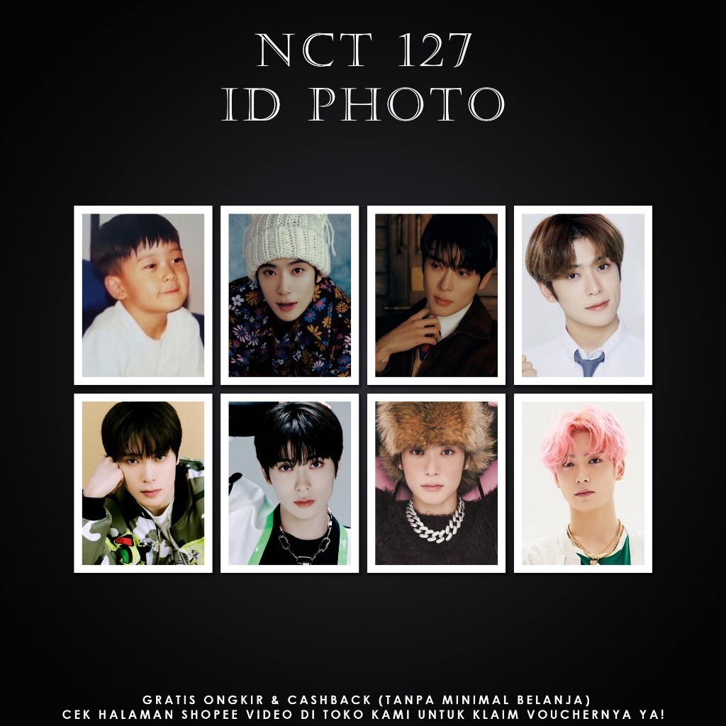 [ SET 09 PHOTO ID ] Ảnh Thẻ Thành Viên Nhóm NCT 127 - ID PHOTO NCT 127 - Sticker Dán - Có Cán Màng B