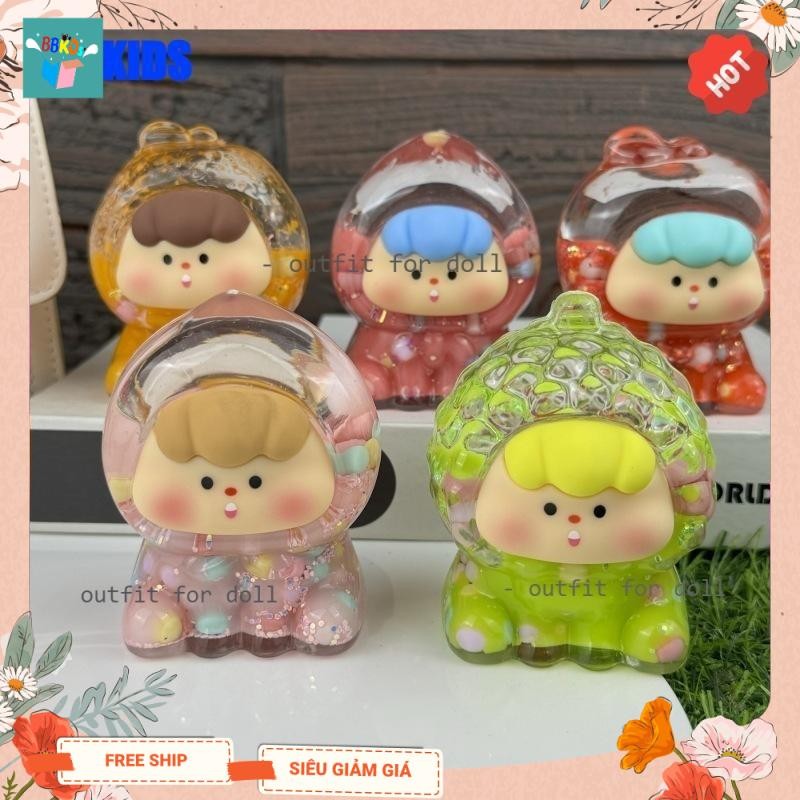 Charm Em Bé MOI nước nhũ size đại 9.5cm, Charm MOI nước phát sáng nhiều màu decor Trang trí không gi