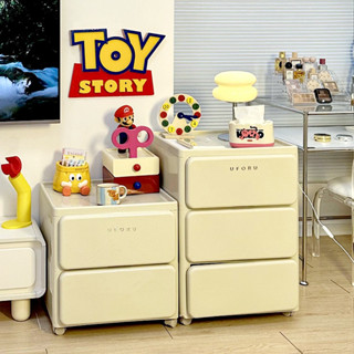 (SẴN) Tủ nhựa đựng đồ màu trắng kem để sàn phòng ngủ, Tủ đựng đồ ăn vặt đồ dùng phòng ngủ gia đình