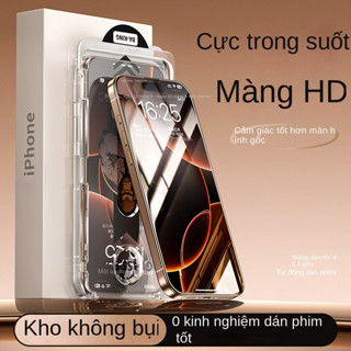 Tự dán cho iPhone 11 12 13 14 15 16 Plus Pro Max Kính cường lực siêu cứng Chống vân tay và chống bụi