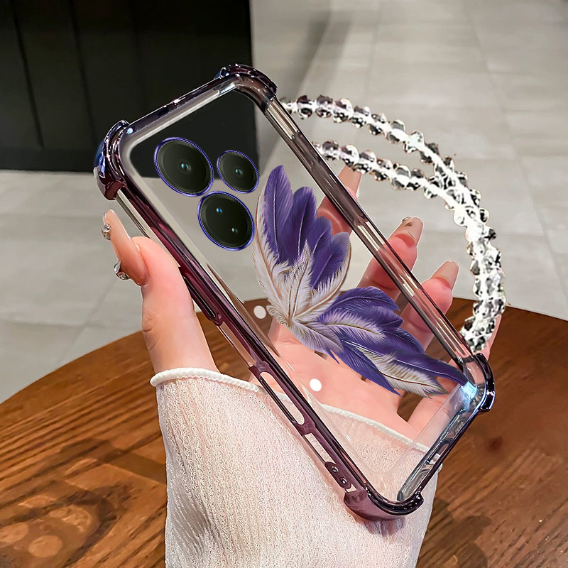 Ốp lưng Realme C53 C51 NOTE 50 C55 C61 C63 Narzo N63 C65 C67 c75 14x neo 7 Vỏ điện thoại lông màu tí