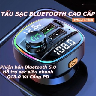  Tẩu Sạc tạo sóng bluetooth nghe nhạc cho xe ô tô không có bluetooth Hỗ Trợ cổng Sạc Nhanh PD 