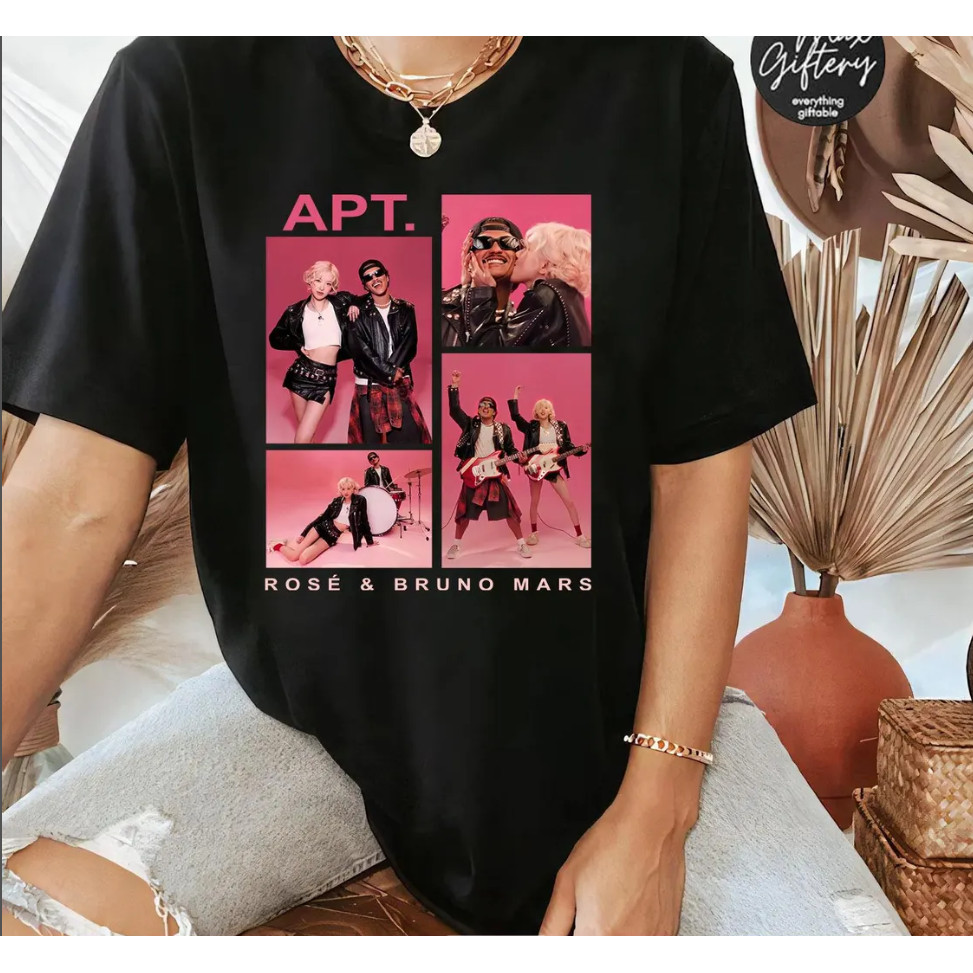 ‍ Áo sơ mi APT Apateu, Áo thun Rosé, Áo thun Rose & Bruno, Mars And Rose New Song APT Áo thun S-5XL